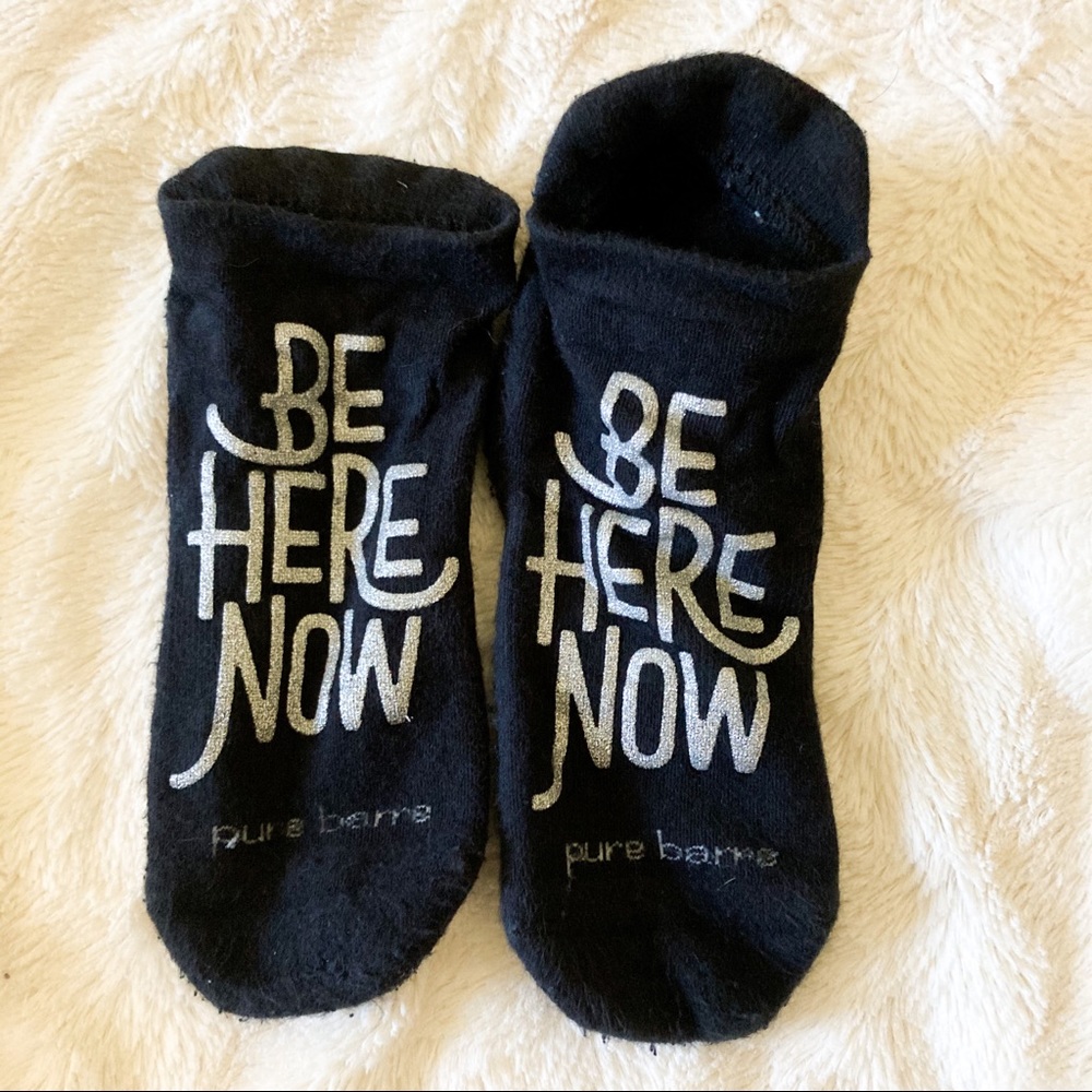 Pure Barre “Be Here Now” sticky socks